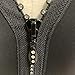 NE Norboe Long Sleeve Mesh One Piece Swimwear Sexy Bodysuit Monokini High Waisted Thong Swimsuit with Diamond Zipper (Black, S)