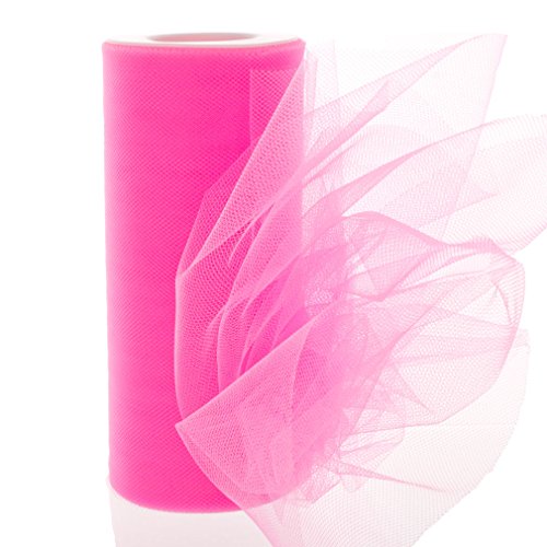 6" Premium Tulle Neon Pink HBC Brand