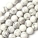 10mm Round White Howlite Beads Strand 15 Inch Jewelry Making Beads