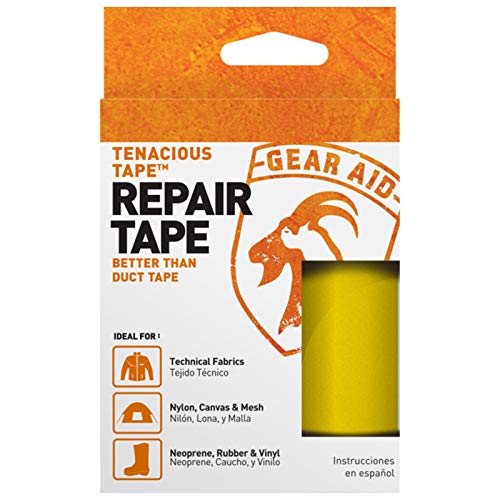 Gear Aid Tenacious Tape Nylon Repair Tape for Fabric and Vinyl, 3â€ x 20â€, (Yellow)
