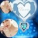 EleShow Angel Wing Necklaces Women Love Heart Pendant Necklace Gifts Women Girls (H_Blue)