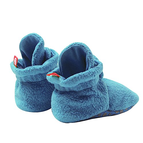 image for Zutano Cozie Fleece Baby Booties with Cotton Lining and Grippers, Unis