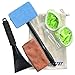 Windshield Cleaner Wand - Car Window Cleaning Tool Auto Glass Wiper Kit Pack with Ice Scraper Replacement Pad Towel Spray Bottle Storage Bag TTL 7 PCS