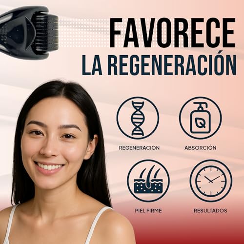 Rodillo Facial Profesional Masajeador de Titanio - Rodillo con Estuche Portátil Relajación Facial y Capilar - Mejora la Circulación Sanguínea y la Elasticidad de la Piel Dermafol - INCLUYE ESTUCHE