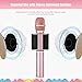 Wireless Karaoke Microphone, Mbuynow Bluetooth TWS Karaoke Machine Portable Handheld Mic with Speaker, Phone Holder, Camera Remote for Kids Adults Party, iPhone/Android/Smartphone (Rose Gold)