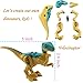 Bstaofy 8 PCS Colorful 5'' Dinosaur Jurassic Park Playset, Mini Dinosaur Building Blocks Toy Playset ABS