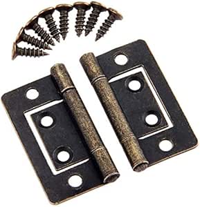 W-NUANJUN-TOOL, 2pcs 38x20mm Butt Muebles Bisagras del cajón del