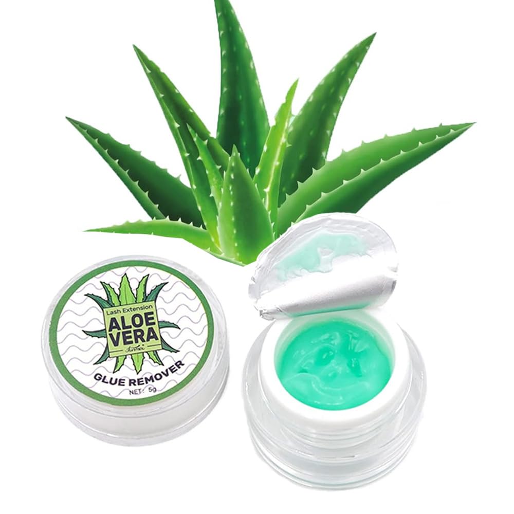 Eyelash Extension Remover Cream - Lash Extensions Remover Cream, Aloe Flavo & LILY Flavor Fast Dissolution Low Irritation (Aloe)