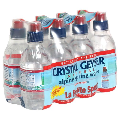 Crystal Geyser Spring Sport, Pack of 8, 8-Ounce (Case of 4, 32 Bottles Total)