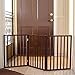 Pet Parade Folding Pet Gate, Brown, Extra Wide