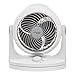 IRIS USA WOOZOO Oscillating Fan, Vortex Fan, Air Circulator, Desk Fan, Portable Fan, 3 Speed Settings, 6 Tilting Head Settings, 74ft Max Air Distance, Large, White