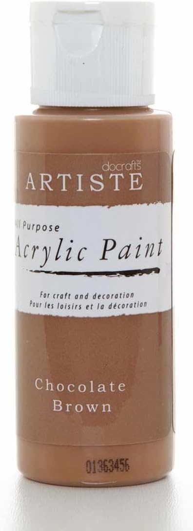 DOCRAFTS ARTISTE Acrylic Paint 59ml Chocolate Brown Quick-Drying