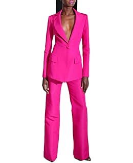 pink pantsuit for wedding