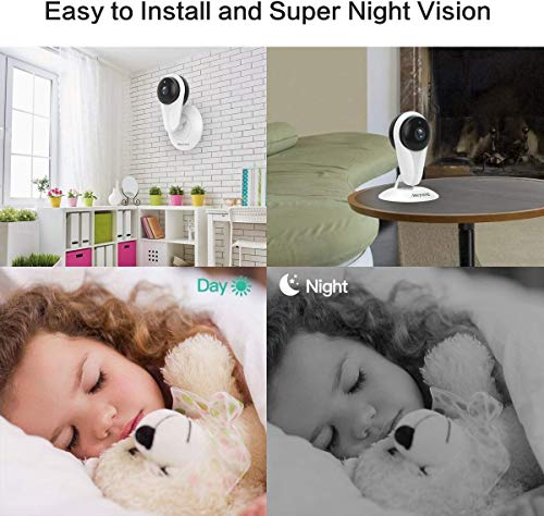 Home Camera, Nextrend HD Wireless IP Security Camera with Motion Detection,Night Vision,Two-Way Audio,Cloud Storage,Home Security IP Camera for Office/Baby/Nanny/Pet Monitor-White, 720P 1 Pack