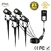 4 Pack LED Spotlights Outdoor, ProGreen 12V 1080LM Waterproof COB Led Landscape Lighting with UL Listed Adapter, 3000k Warm White Decorative Lamp Wall Light for Lawn,Garden, Along Driveway or Pathways