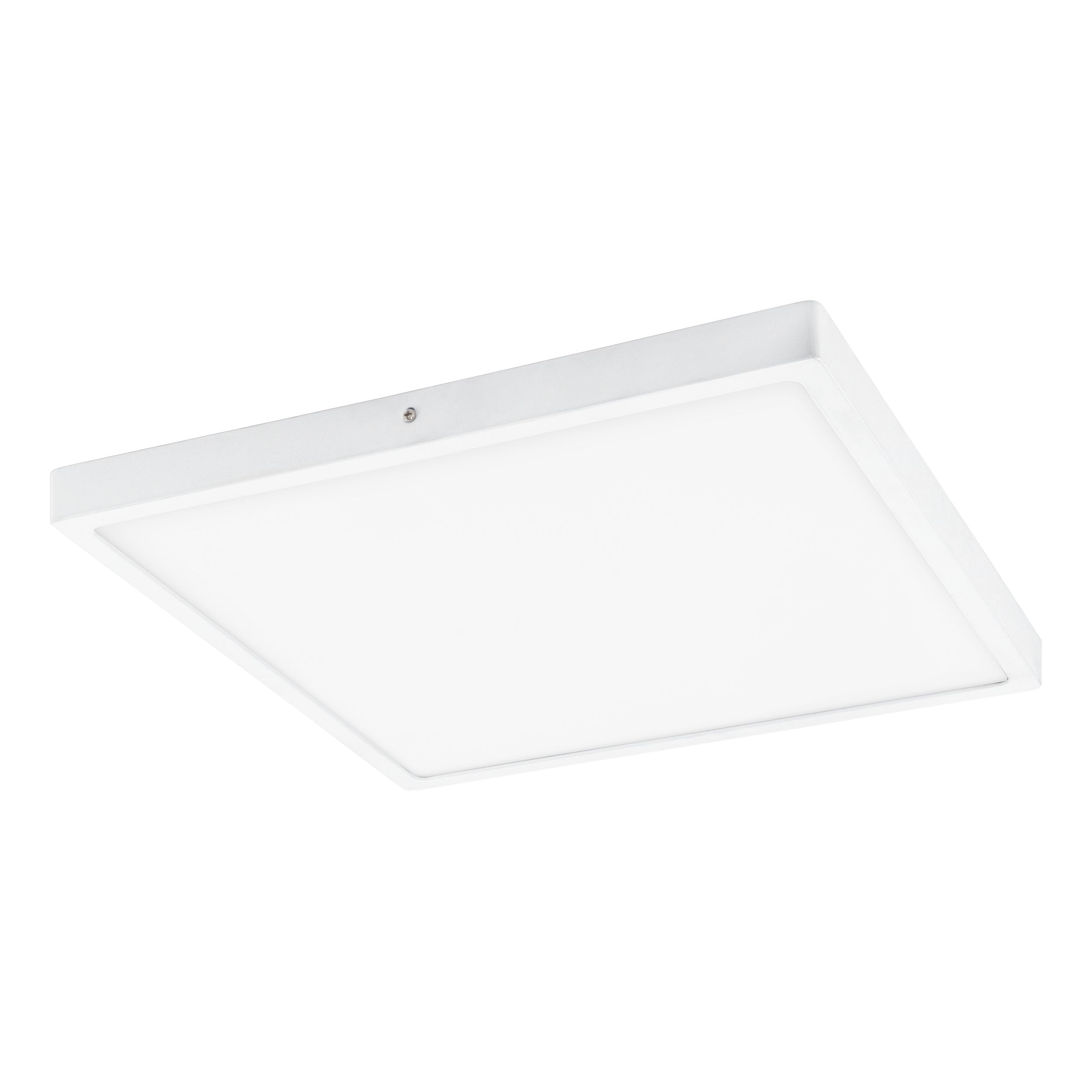 EGLO Fueva 1 LED Ceiling Light, 1-Bulb Ceiling Light, Material: Aluminium, Plastic, Colour: White, Length: 40 x 40 cm, Neutral White