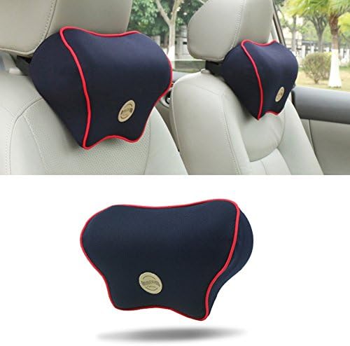 Comfortable Car Neck Pillow,Slow Rebound Soft Memory Foam Neck Support Cushion for Car Seat and Chair(Navy Blue)