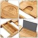 SONGMICS Bamboo Bath Tray, Luxury Extendable Tub Caddy Table with Tablet Phone Slots, Cup Holder, Bathroom Organizer, Extra Soap Holder, Natural UBCB88Y