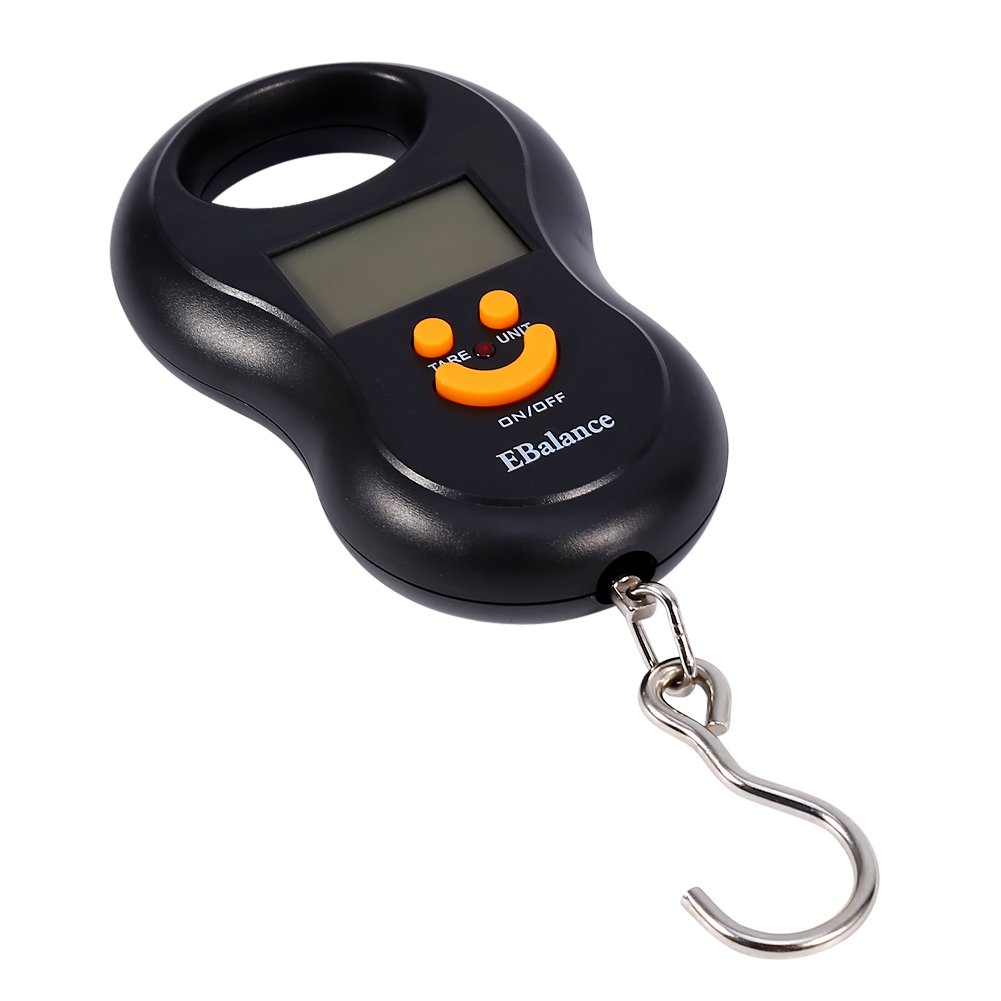Fdit Portable Luggage Scale 50Kg Electronic Digital Suitcase Travel Bag Hanging Weighing Scale