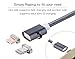 Smart&Cool 5 Feet Gen4 Nylon Braided 2 in 1 Two-mode Super Magnetic Charging & Data Sync Cable for Smart Phone and Tablets with Micro-USB and i-Product Interface (5ft-Gray Twin Pack)