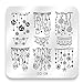 Biutee Nail Stamping Plates 15PCS Nail Stamping Polish Gel 8PCS Nail Stamper Set 1 Double Head Stampers with Scrapers Storage Bag Leaves Flowers Animal Template Image Plate