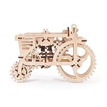 UGEARS Tractor Mechanical 3D Wood Model Assemble Without Glue