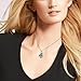 Le Premium In Full Bloom Pendant Necklace Waterdrop Shaped Swarovski Aquamarine Blue Crystals