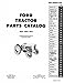 1939 1950 1951 1952 1953 FORD TRACTOR Parts Book List
