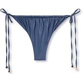 CALZEDONIA Shiny Satin Brazilian String Bikini Bottoms