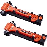 AmazonBasics Emergency Seat Belt Cutter and Window Hammer - 2-Pack