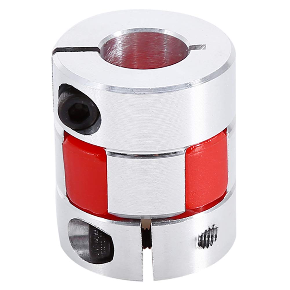 10mm x 6.35 mm CNC Flexible Plum Coupling Shaft Coupler Stepper Motor Encoder Connector Coupler D20 L30 Jaw Clamp Aluminum Alloy