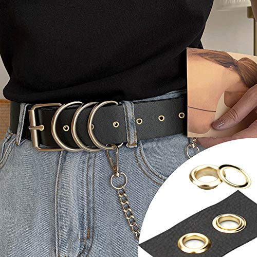 VGOODALL Ösen Werkzeug Kit,400 Set Ösen Scheiben in 4 Farben mit 3tlg Werkzeugset für DIY Leder Handwerk Stoff