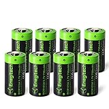 Enegitech Rechargeable CR123A Lithium Batteries 3.7V 750mAh for Arlo Cameras (VMC3030 VMK3200 VMS3330 3430 3530) Flashlight Security System Weather Radio - 8 Pack