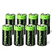 Enegitech Rechargeable CR123A Lithium Batteries 3.7V 750mAh for Arlo Cameras (VMC3030 VMK3200 VMS3330 3430 3530) Flashlight Security System Weather Radio - 8 Pack