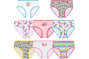Handcraft Girls Panties Frozen, Toy Story, Baby Shark, Wonder Woman Underwear 8-Pack Toddler/Little Kid/Big Kid Briefs