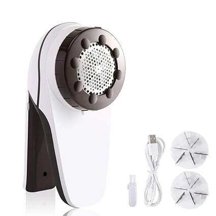 ROTEK Fusselrasierer Elektrischer, 3 Höheneinstellungen Fusselentferner, USB 1400mA Aufladbar Fusselentferner Pullover, Stoff