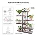 Ufine Carbonized Wood Plant Stand 6 Tier Vertical Shelf Flower Display Rack Holder Planter Organizer for Indoor Outdoor Garden Patio Balcony Living Room and Office