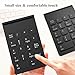 Numeric Keypad 2.4G wireless Keyboard Mini Portable 18 Keys Number Pad Financial Accounting Keypad with USB Receiver wireless 10 keys for Laptop Desktop PC Black
