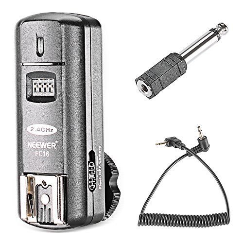 Neewer FC-16 Multi-Channel 2.4GHz 3-IN-1 Wireless Hot Shoe Flash Receiver for Canon and Nikon DSLR Cameras
