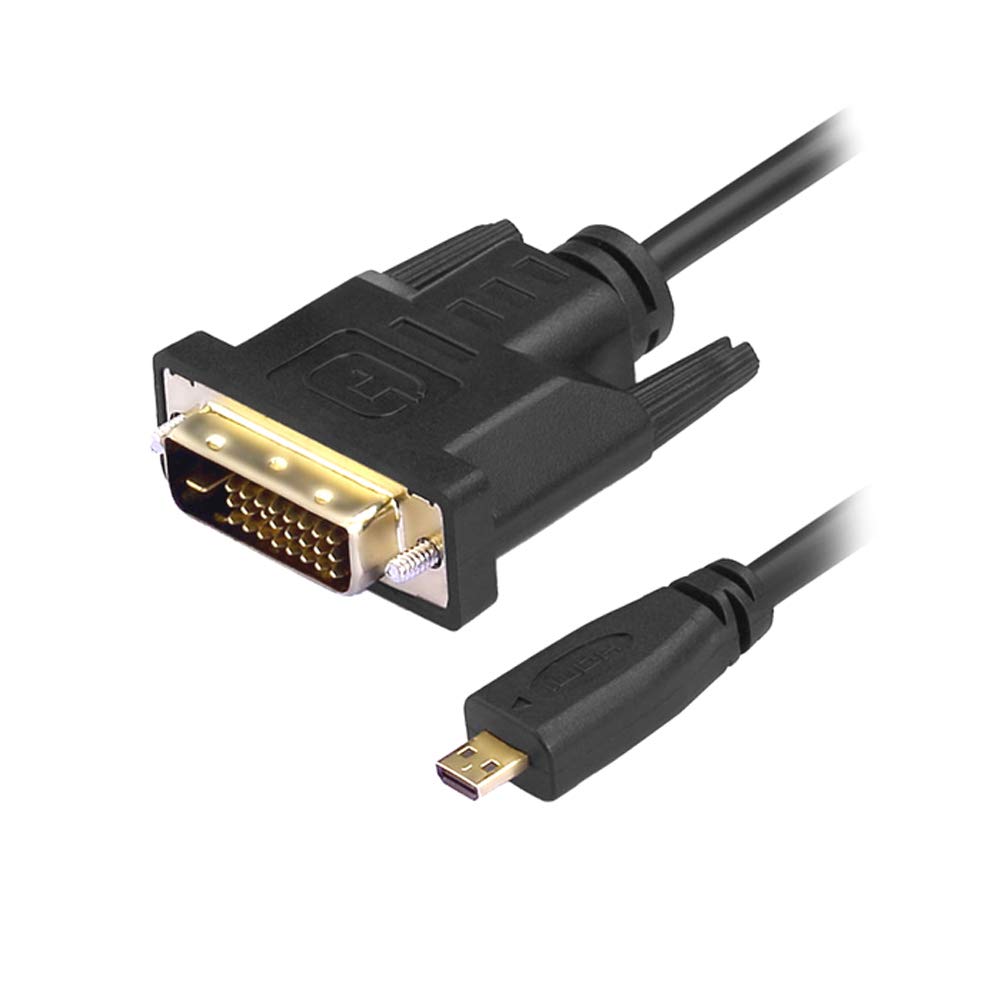 R08 180 cm Micro HDMI Cable to DVI 24+1 Cable Digital Camera Mobile Phone MP4 Camcorder Micro HDMI D 19 Pin Male to DVI-D (Dual Link) 24+1 Male
