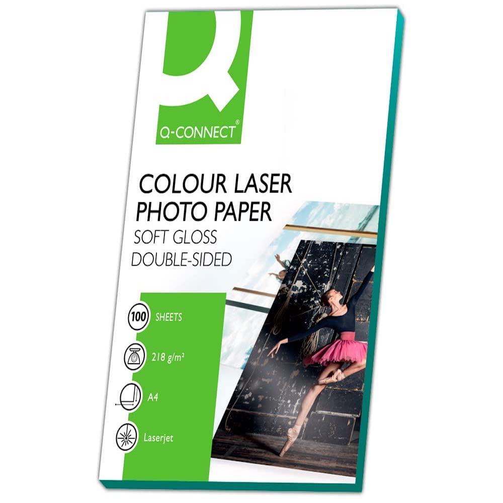 Q-Connect A4 White Soft Gloss Photo Paper 218gsm (Pack of 100) KF01935