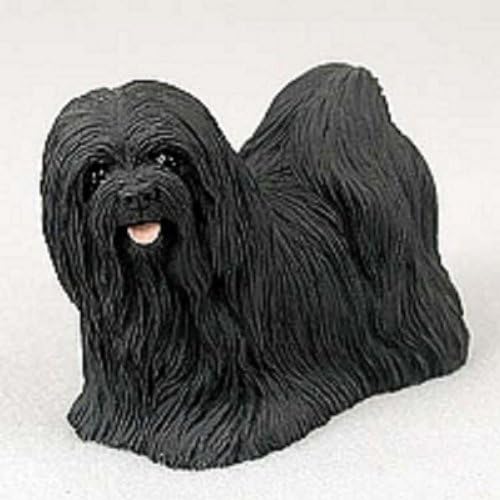 black and white lhasa apso dog