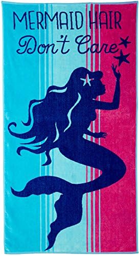 Tropix Mermaid Hair Don't Care Beach Towel One Size Blue/pink