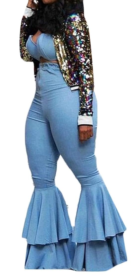 bell bottom jeans with tops