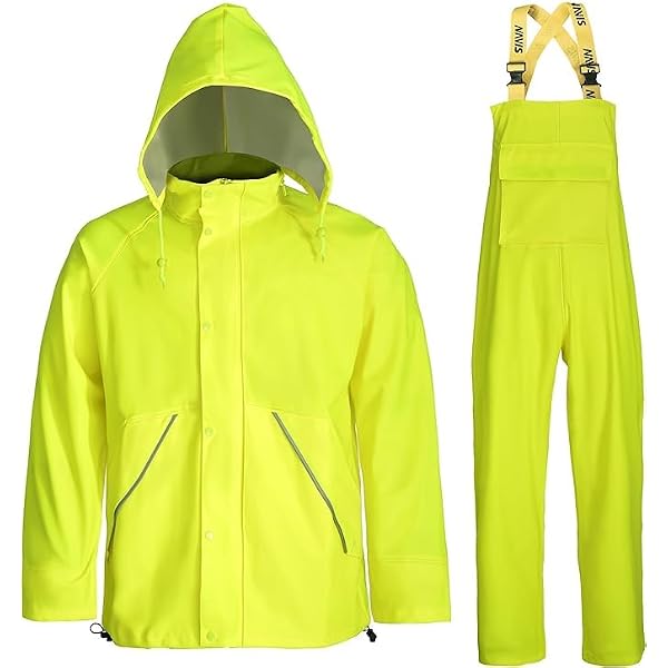 RainRider Combinaison de pluie pour homme - Veste de pluie imperméable - Pantalon robuste - Équipement de pêche - Vêtements de travail, Vert forêt