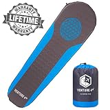 VENTURE 4TH Self Inflating Sleeping Pad - No Pump or Lung Power Required - Warm, Quiet and Supportive Mattress for a Comfortable Night's Sleep - Compact and Ultra Light Mat (Blue/Gray)