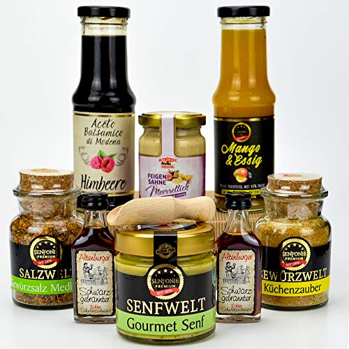 Präsentkorb für Feinschmecker gefüllt I Geschenkkorb für Männer und Frauen I Feinkost-Presentkorb glutenfrei und mediterran – Bild 3