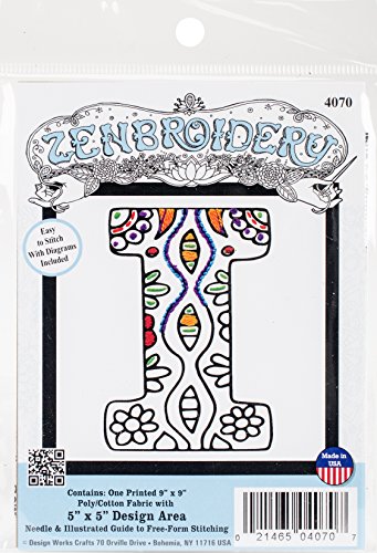 Design Works Crafts 4070 Zenbroidery, Letter I, 5