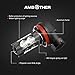 AMBOTHER H11 Car Xenon LED Fog lights Bulbs 50W for DRL or Fog Lights Lamp Replacement High Power Super Bright 6000K Xenon White 12V (Pack of 2)