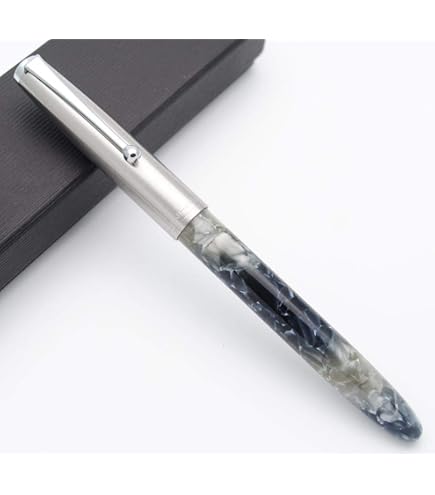 Jinhao 51A Fountain Pen - Acrylic/Wood Body, Hooded Extra Fine 0.38mm Iridium Nib